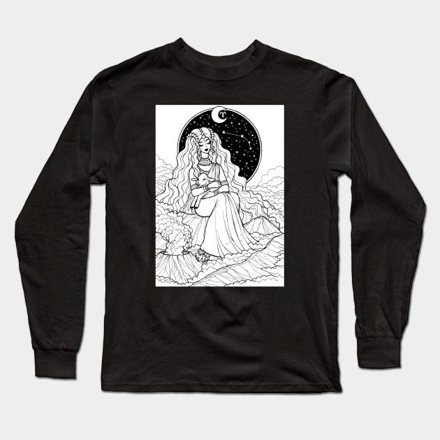 Indian Aries Long Sleeve T-Shirt by OlgaMaletina